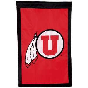  Utah Utes 28 x 44 Double Sided Applique Flag: Sports 