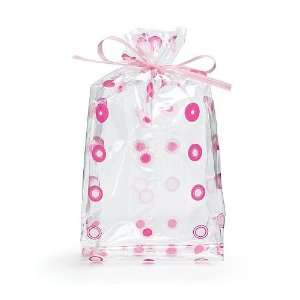  (10) Pink Dots Cello Birthday Party Baby Shower Favor Gift 