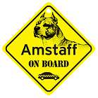 Amstaff On Board Dog Sign Gift