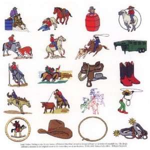  Rodeo Embroidery Designs by Dakota Collectibles on a CD 