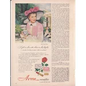 Avon Cosmetics Irene Dunn 1949 Home Beauty Antique Ad Original Vintage 