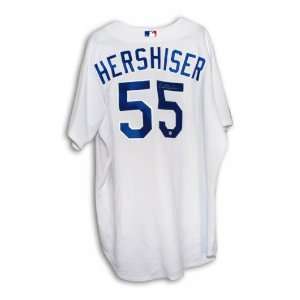  Autographed Orel Hershiser Los Angeles Dodgers White 
