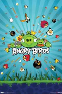 ANGRY BIRDS ~ iPHONE APP GAME POSTER SET OF 4 Destroy Fort 22x34 LOT 