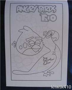 10 Pictures of Angry Birds RIO Coloring Book SMALL Series 2 