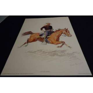 1956 FREDERIC REMINGTON Print   A CAVALRY OFFICER  