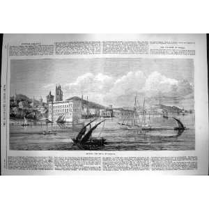  1870 View Asuncion Capital Paraguay Boats Buildings: Home 