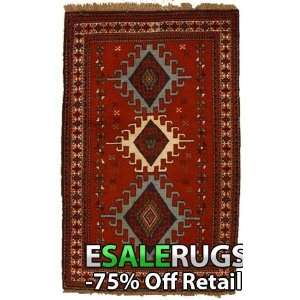  6 4 x 4 0 Ghoochan Hand Knotted Persian rug: Home 