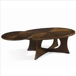 Somerton Manhattan Modern Art Oval Cocktail Wood Table in 