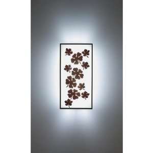 WPT Design F/NTall Bronze FNTall Wall Sconce with Copper Fused Glass 