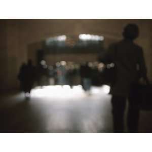  Unfocused Shot of a Group of People Walking Stretched 