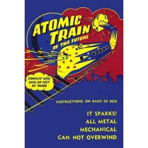  Atomic Train of the Future 1950 12 x 18 Poster