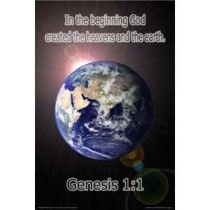  Genesis In the Beginning Planet Earth Religious Poster 24 