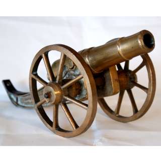 Antique Miniature Brass Cannon  
