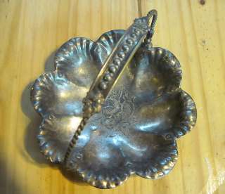   Dish Footed Handled Barbour Antique Victorian Tray Holder Silver Plate