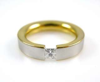 Mens/Ladies Platinum 18K Gold Diamond Comfort Band Ring  