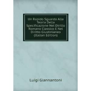   Nel Diritto Giustinianeo (Italian Edition) Luigi Giannantoni Books