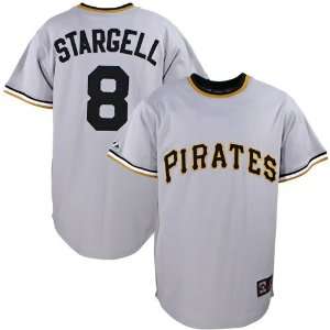 Majestic Pittsburgh Pirates #8 Willie Stargell Grey Throwback Replica 