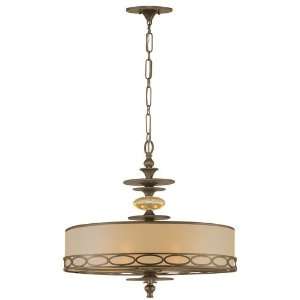 Eclipse Collection 6 Light 26 Antique Brass Convertible Pendant with 