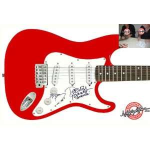 America Autographed Signed Guitar & Proof