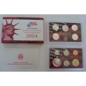 2004 U. S. Mint Silver Proof Set with Original Box and COA 