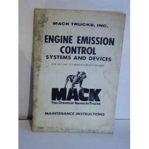 Mack trucks engine emission control system & devices for 1975 & 1976 