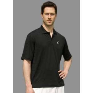  Mens Black Performance Collared Polo