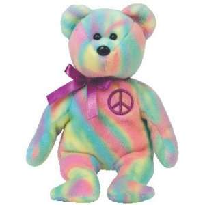  TY Beanie Baby Peace Bear: Toys & Games