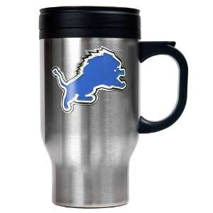  Detroit Lions NFL 16oz Stainless Steel Travel Mug: Sports 