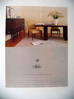 Baker Furniture Archetype Collection dining room 1999 print Ad 