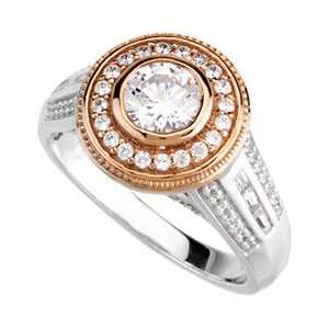 2 Tone Designer Engagement Ring Jewelry