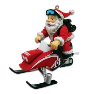  Tony Stewart Snowmobile Santa Ornament