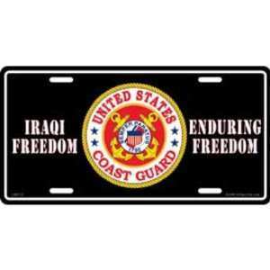  U.S. Coast Guard Iraqi & Enduring Freedom License Plate 