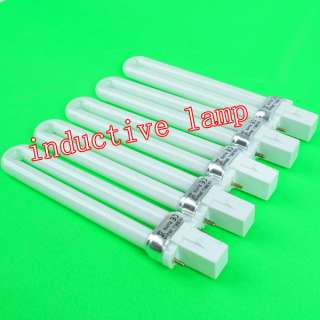 5x 9w INDUCTIVE Bulb Light Tube Replacement for 365nm UV Gel Lamp 
