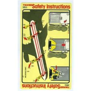TWA Trans World Airlines Lockheed 1011 Safety Card