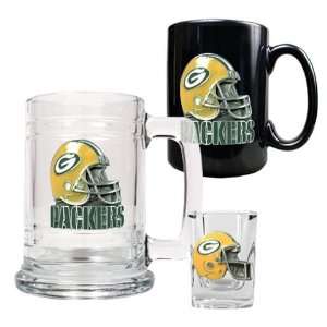    Green Bay Packers Mugs & Shot Glass Gift Set