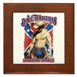   Tile Dixie Traditions Southern Six Pack On Rebel Flag 