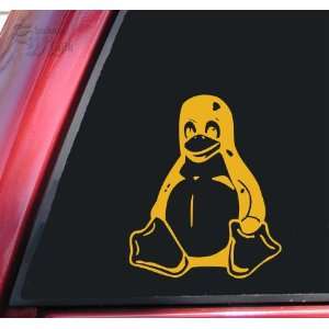  Tux The Penguin Vinyl Decal Sticker   Mustard: Automotive