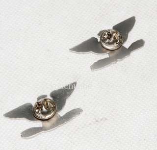 PAIR WW2 WWII US ARMY COLONEL EAGLE WAR BIRD DEVICE PIN BADGE INSIGNIA 