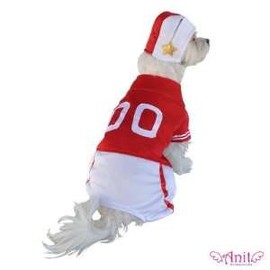  Red Football Player Dog Costume Size: Small (8   12 L 