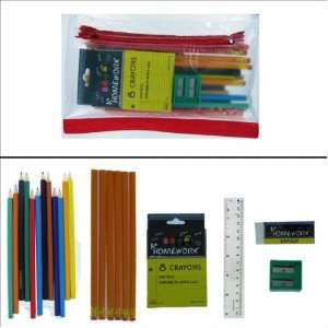  New Back to School Pencil Kit with Crayons Case Pack 48 