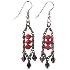  Classic Ruby Colored Lady Avalon Beaded Earrings: Home 