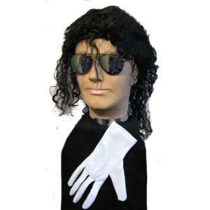  Michael Jackson Fancy Dress Bad Wig, Glasses & Glove 
