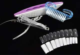   Combo Manicure UV Gel Tips Kit Tool Beautiful Professional New  