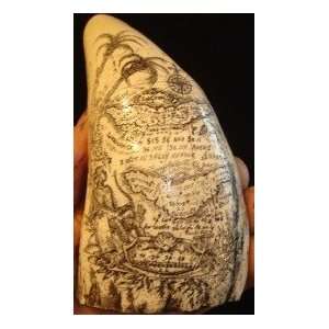   Treasure Map Scrimshaw Whale Tooth Tusk Replica: Everything Else