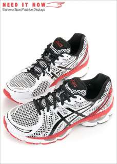 BN ASICS GEL NIMBUS 13 2E Running Shoes White, Onyx, Red T143N 0199 