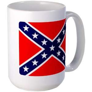   Large Mug Coffee Drink Cup Rebel Confederate Flag HD: Everything Else
