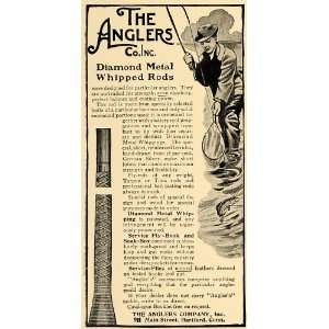  1906 Ad Angler Diamond Metal Rod Fishing Whipping Fish 