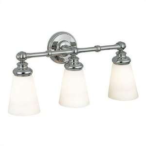  Saranac Triple Vanity Light in Polished Nickel