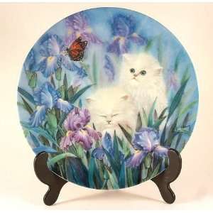 Bradford Exchange cat plate   Garden Discovery by Lily Chang   Petal 