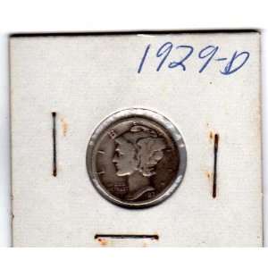  1929 D Mercury Silver Dime 